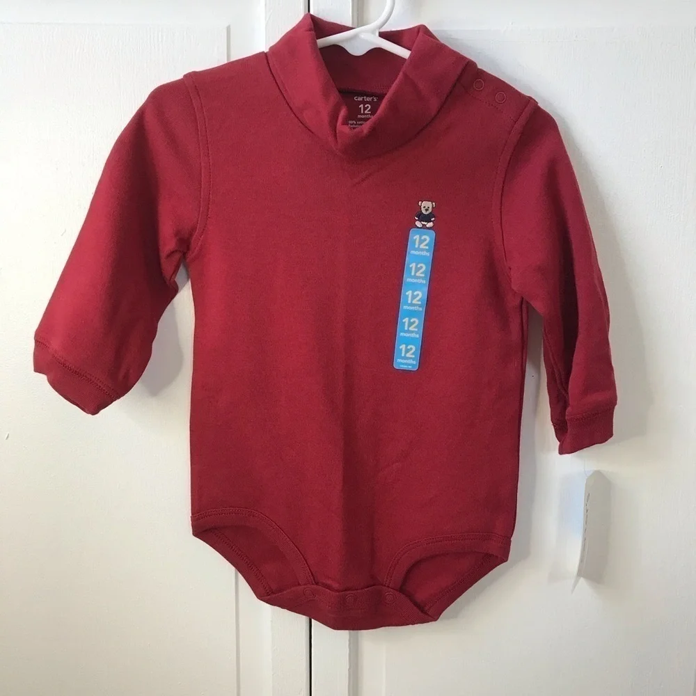 CARTER’S Burgundy Turtle Neck Long Sleeve Onesie PRICE IS FIRM